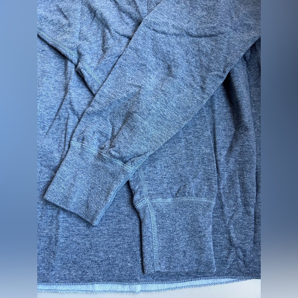 L.L. Bean Heather Blue Long Sleeve Henley Thermal Men’s Shirt size Large - Picture 10 of 12